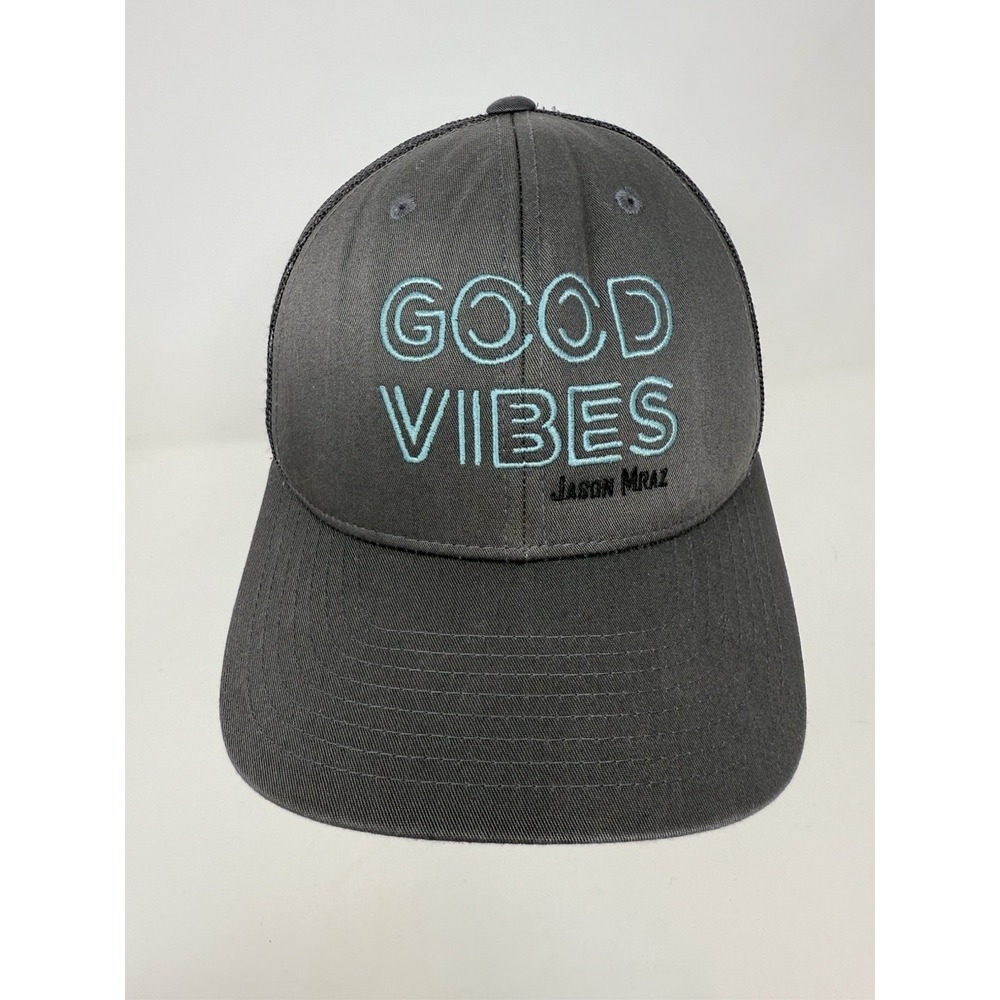 Jason Mraz Good Vibes Charcoal Gray Adjustable Trucker Hat Yupoong